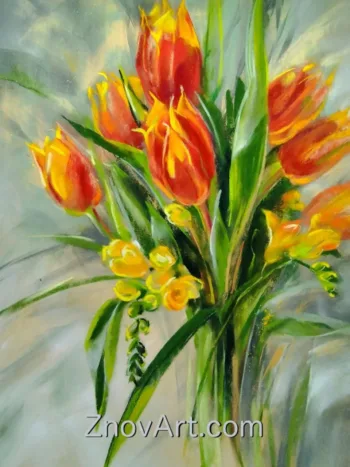Tulips and freesias