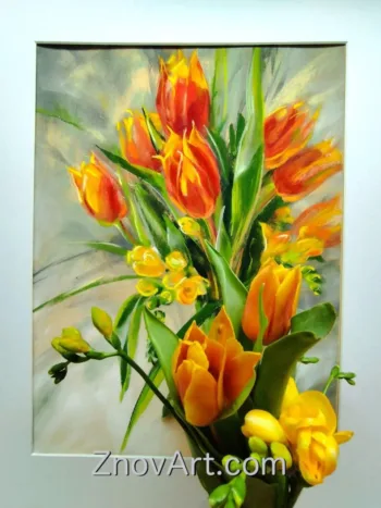 Tulips and freesias - Image 2