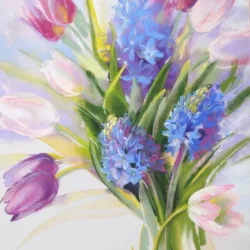 Spring. Tulips and hyacinths