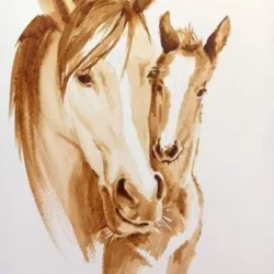 Horse and foal