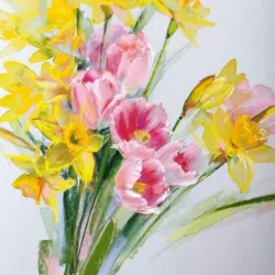 Tulips and daffodils