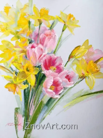 Tulips and daffodils