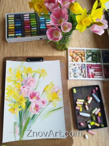 Tulips and daffodils - Image 2