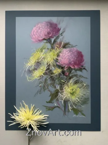 Autumn in pink colors. Chrysanthemums - Image 2