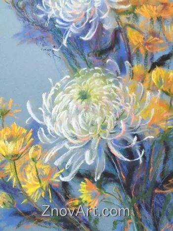 White chrysanthemums