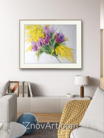Tulips and mimosa - Image 3