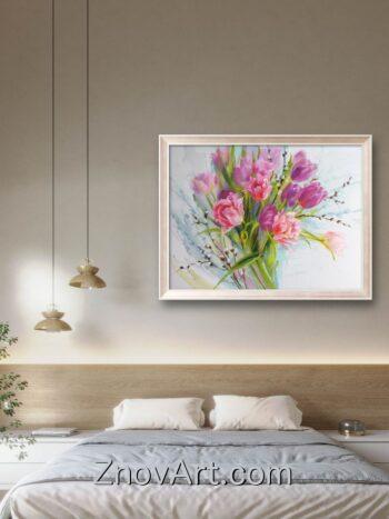 Tulips and willow branches - Image 3