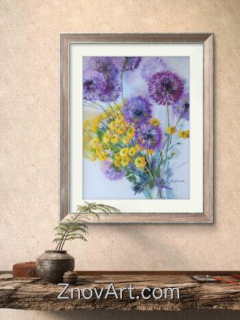 Ornamental garlic and buttercups - Image 2