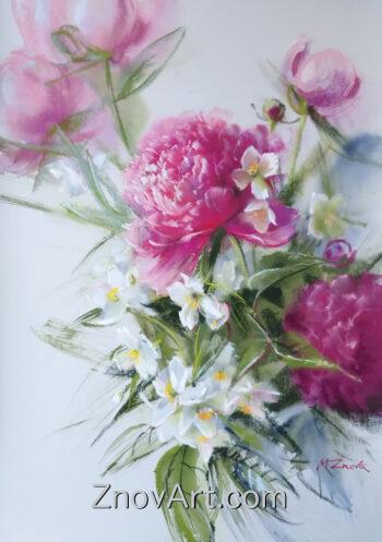Fragrant Embrace: The Peony and Jasmine Dance