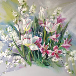 Tulips and Alstroemeria