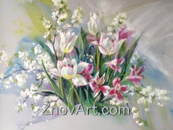 Tulips and Alstroemeria